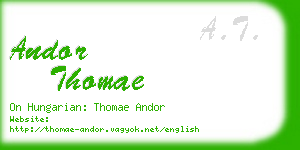 andor thomae business card